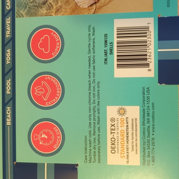 Whitley Willows, Beach Microfiber Towel, Sz 35" x 70", NWT - Picture 4 of 10